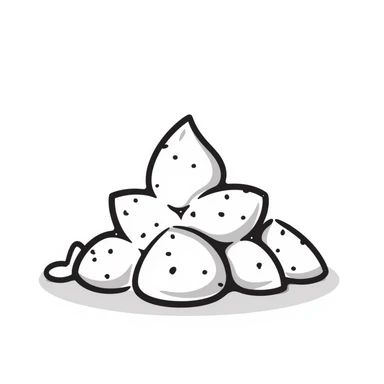 hand-drawn pile of sugar crystals sticker