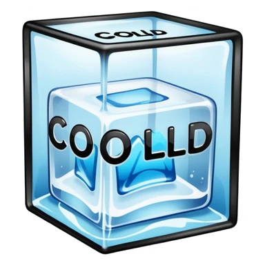 the word COLD  in graffiti in a ice cube sticker