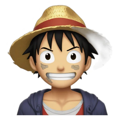 Luffy with a scar  sticker