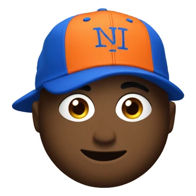 Emoji wearing a knicks hat sticker
