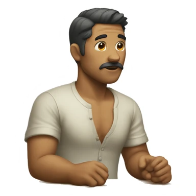 Hombre bajando de peso sticker