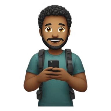 content creator with phone in his hand sticker