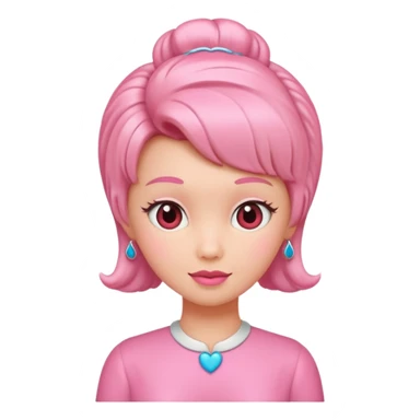 heart with a 1960s hairdo sticker