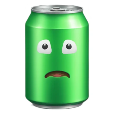 a beverage green can with no logo sticker