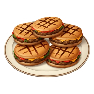 a plate of meat patties sticker