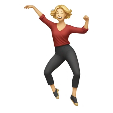 white woman dancing sticker