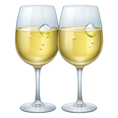 two glasses of white wine sticker