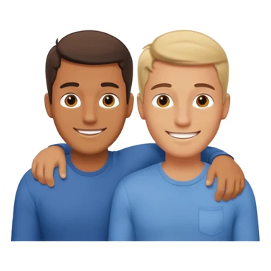 dos amigos hombres que comparten alquiler atrás en casa sticker