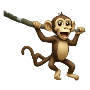 a monkey screaming into the trees about the universal labor of living sticker