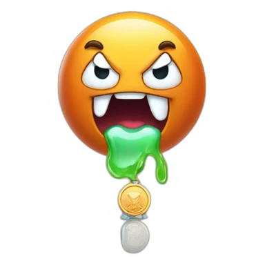 angry slime with silver medal sticker