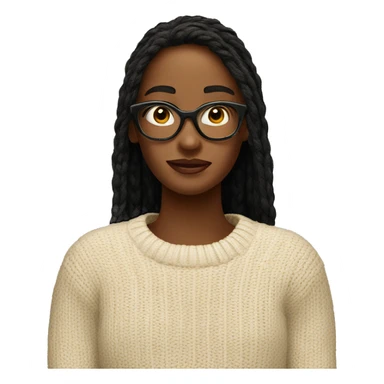 cream knit sweater sticker