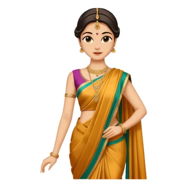 sleeveless saree without the girl sticker