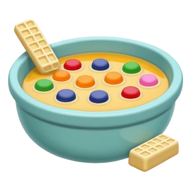 tazita de sopa, pastillas en estilo aesthetic y una camita rosada. sticker