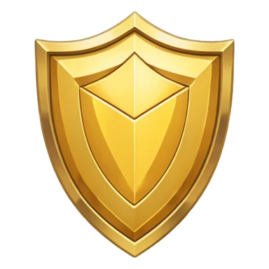 fantasy magic golden shield low poly sticker