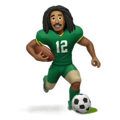 Bob marley play football sticker