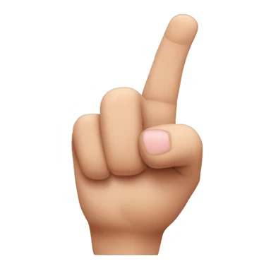 A finger gun with the pinky sticking out sticker