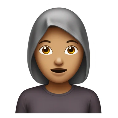 Female with covered mouth and hands sticker