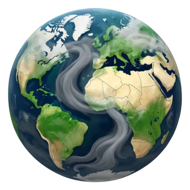 Pollution on earth the view should be were we see it out in the space  sticker