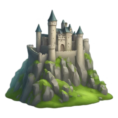 Castle in the mountain sticker
