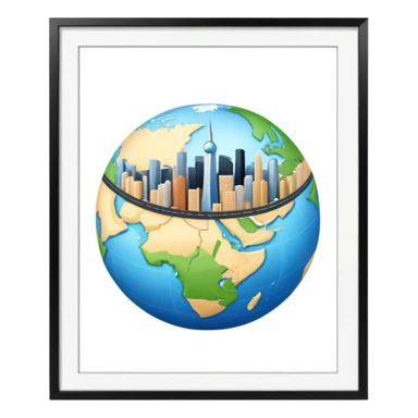 South korea to sydeny to newyork in global sticker