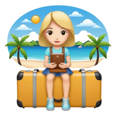 travel aesthetic girl sticker