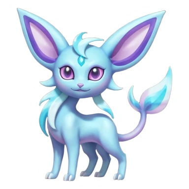 Shiny Nebulae Espeon-Lumineon-Amaura-Glaceon-Dragonair-Fakémon-hybrid-creature (full body)  sticker