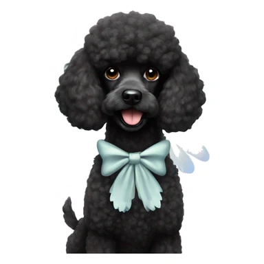 Black poodle with fairy wings smoking a cigarette  sticker