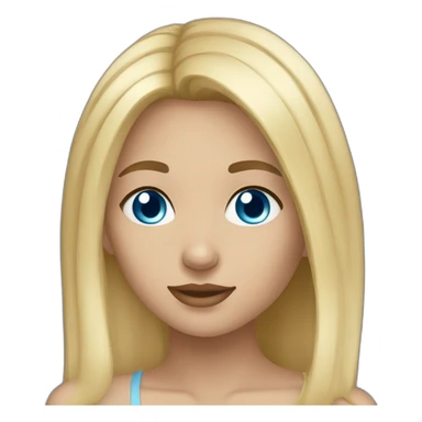 Maleia girl blonde blue eyes sticker