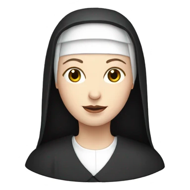 A pale skinned nun sticker