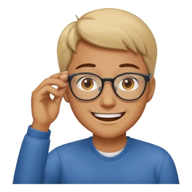 Make i. Emoji taking for his glasses like this  🤨 😎🤏 sticker