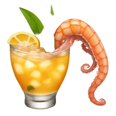 coctel de camarón y pulpo sticker