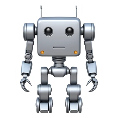 completely symetrical 4 legged robot. center square with leg extending from each corner sticker