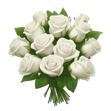 bouquet of white roses sticker