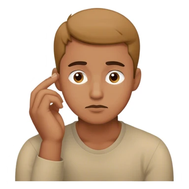 the man pondered in the pose sticker