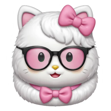 Hello kitty with glasses sticker