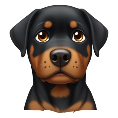 Black and brown Rottweiler dog￼ sticker