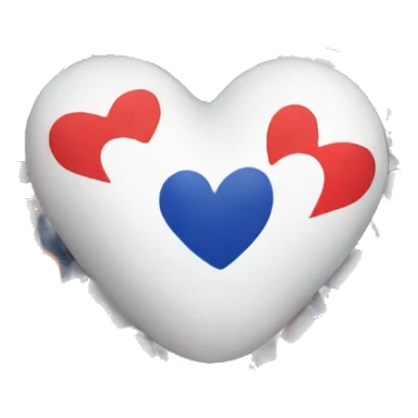heart but there is a french flag inside sticker