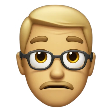 Face of disgust sticker