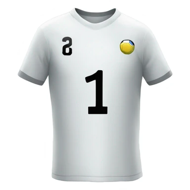 Soccer shirt with number 1 sticker