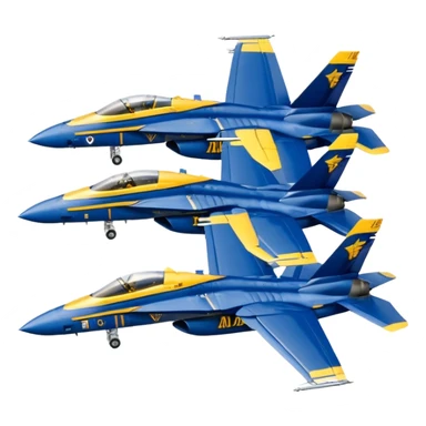 four US Navy Blue Angels f/a-18s performing diamond formation maneuver sticker