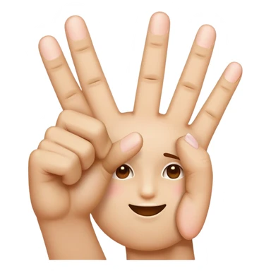 “😝” emoji with two middle fingers sticking up sticker