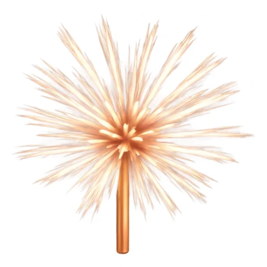 Rose gold color fireworks sticker