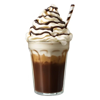 a chocolate iced coffee  sticker