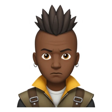 Black man with mowhak  sticker