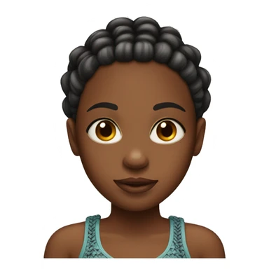 A black girl with cornrows bra sticker