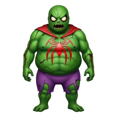Fat spiderman body zombie sticker