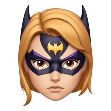Batgirl superhero face sticker