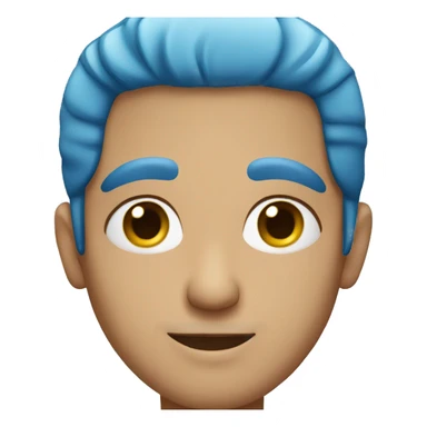 arabic man with blue hair, no moustache sticker