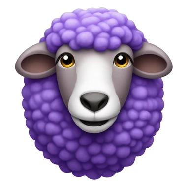 Purple sheep sticker