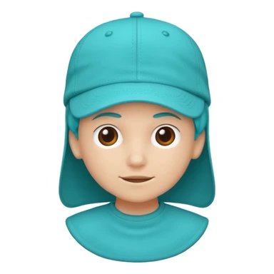 Turquoise Cap sticker